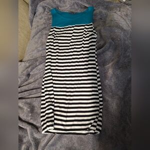 NWOT Soprano Black and White Ruched Pencil Midi Dress